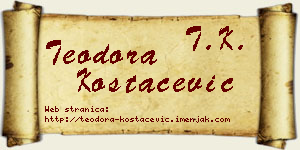 Teodora Kostačević vizit kartica
